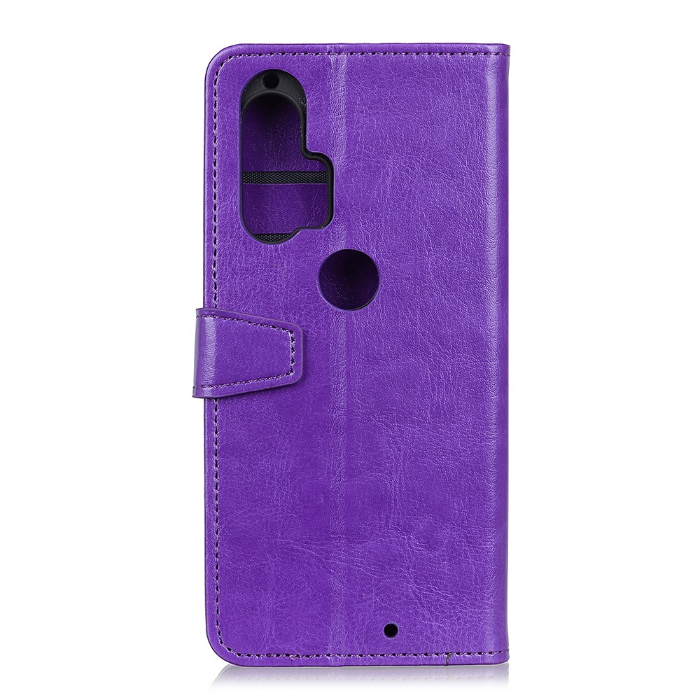  Motorola Edge Plus - Crazy Horse Plånboksfodral - Lila