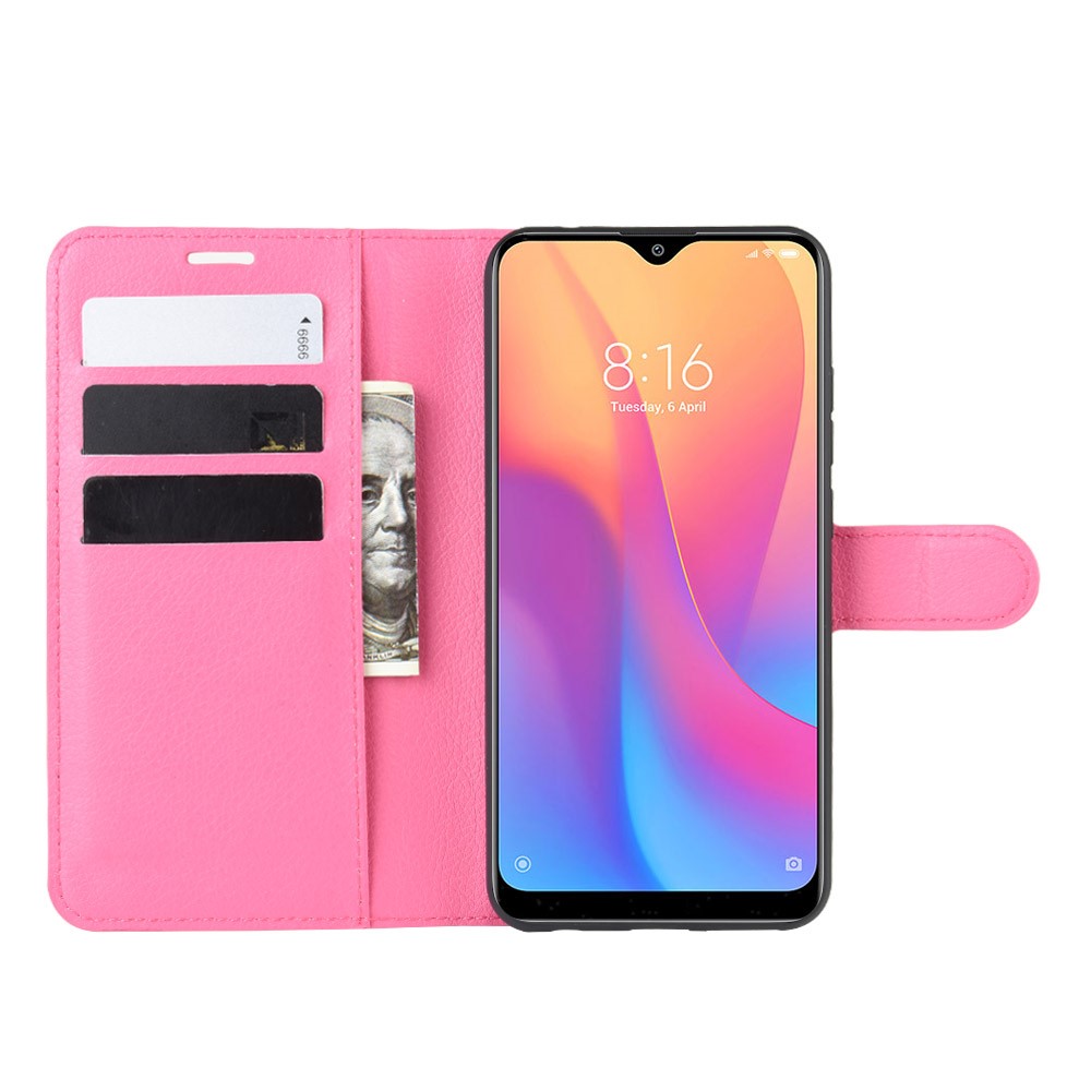  Xiaomi Redmi 8A - Litchi Plånboksfodral - Rosa