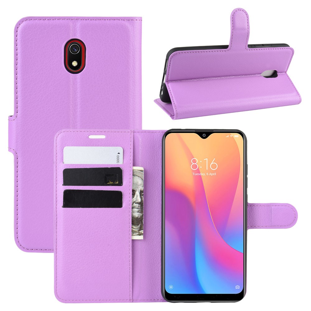  Xiaomi Redmi 8A - Litchi Plånboksfodral - Lila