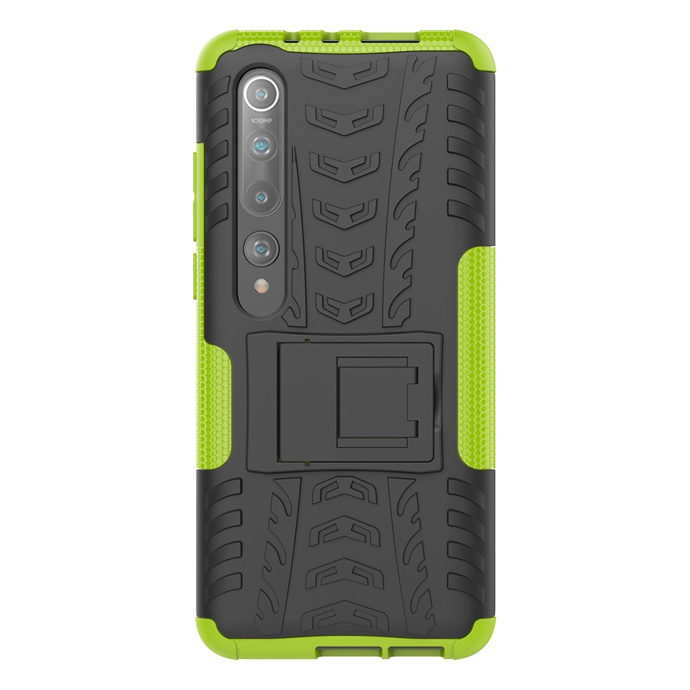  Xiaomi Mi 10 / 10 Pro - Ultimata Stöttåliga Skalet med Stöd - Grön
