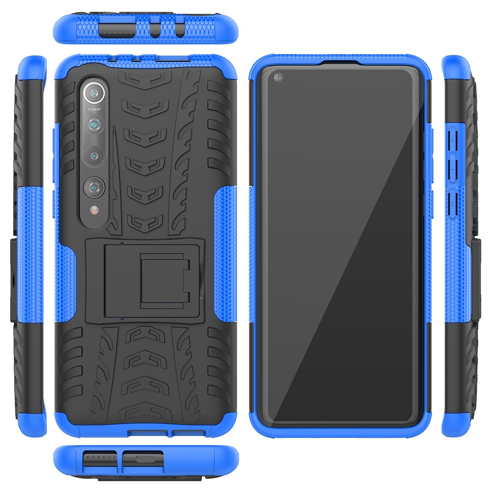  Xiaomi Mi 10 / 10 Pro - Ultimata Stöttåliga Skalet med Stöd - Blå