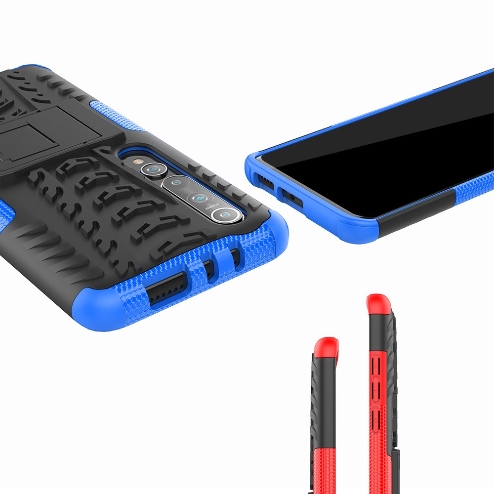  Xiaomi Mi 10 / 10 Pro - Ultimata Stöttåliga Skalet med Stöd - Blå