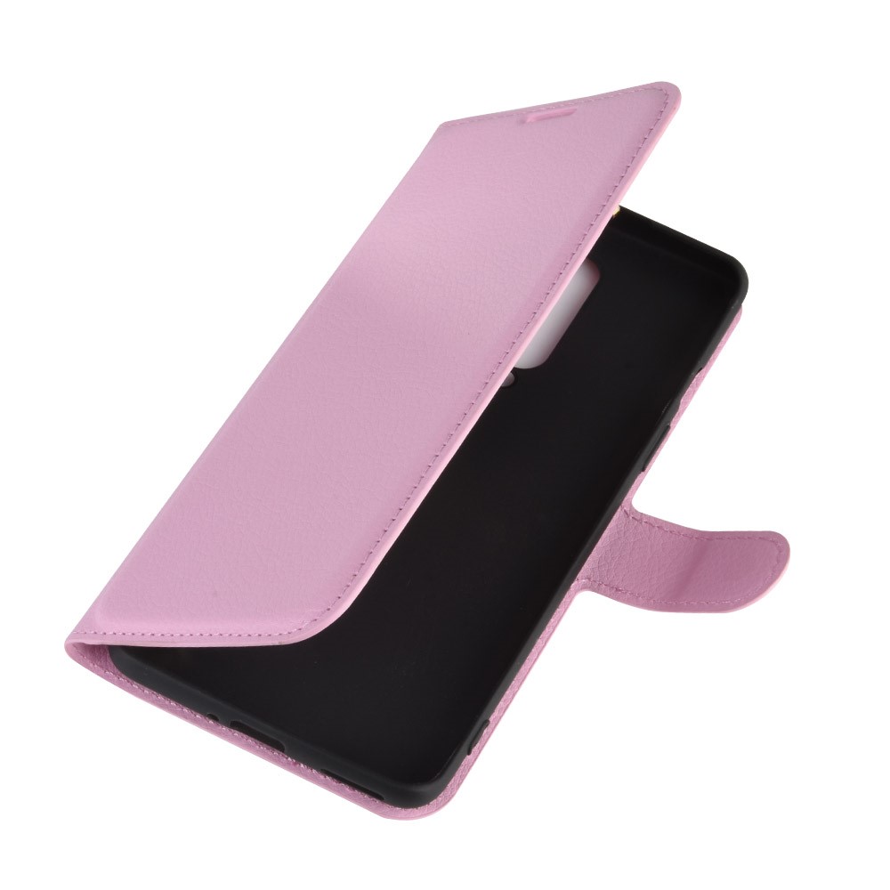  OnePlus 8 - Litchi Plånboksfodral - Ljus Rosa