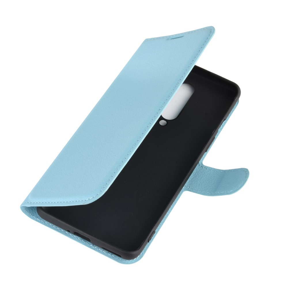  OnePlus 8 - Litchi Plånboksfodral - Ljus Blå