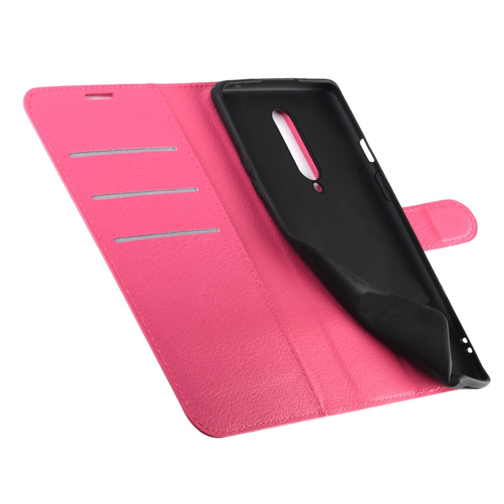  OnePlus 8 - Litchi Plånboksfodral - Rosa
