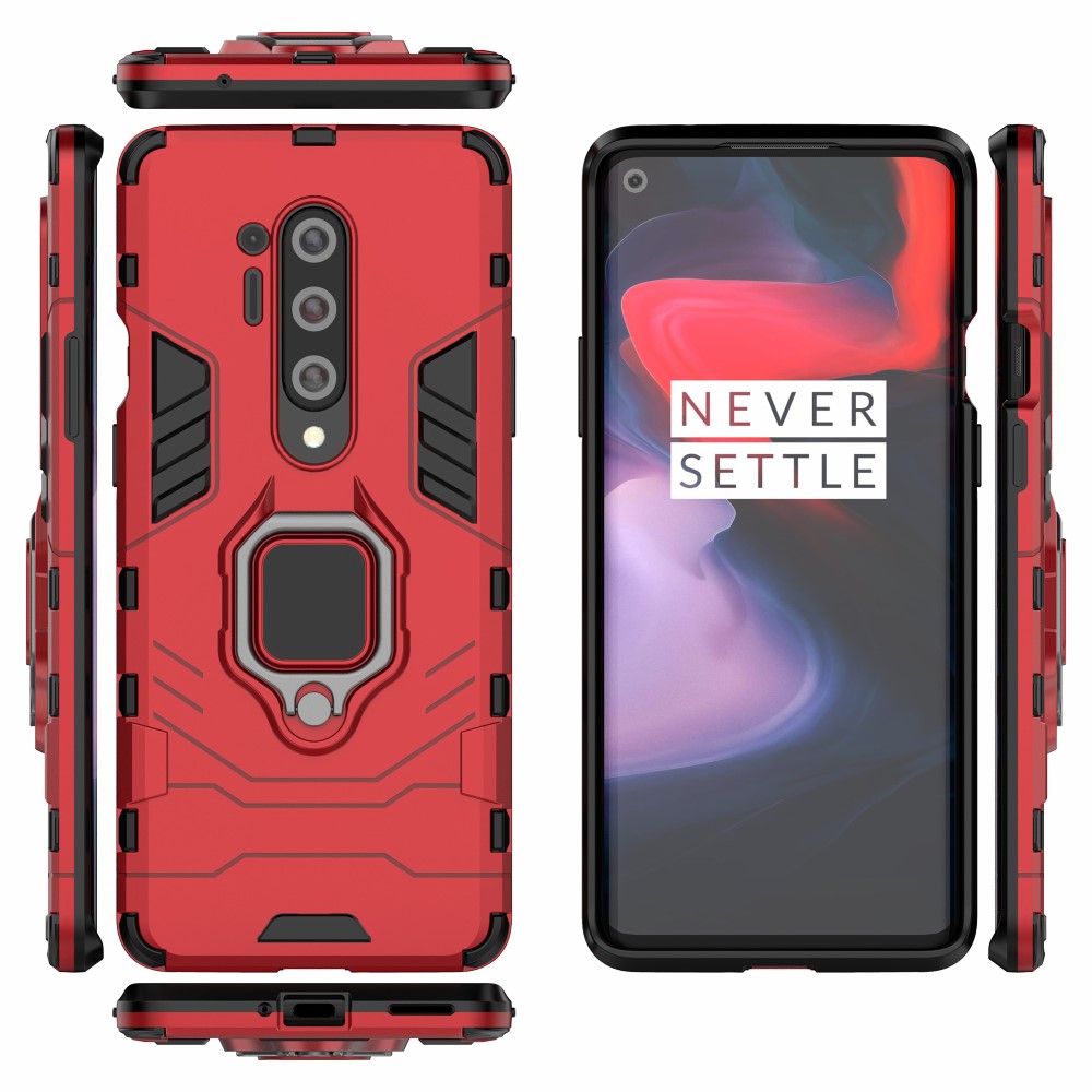  OnePlus 8 Pro - Hybrid Ring Skal - Röd