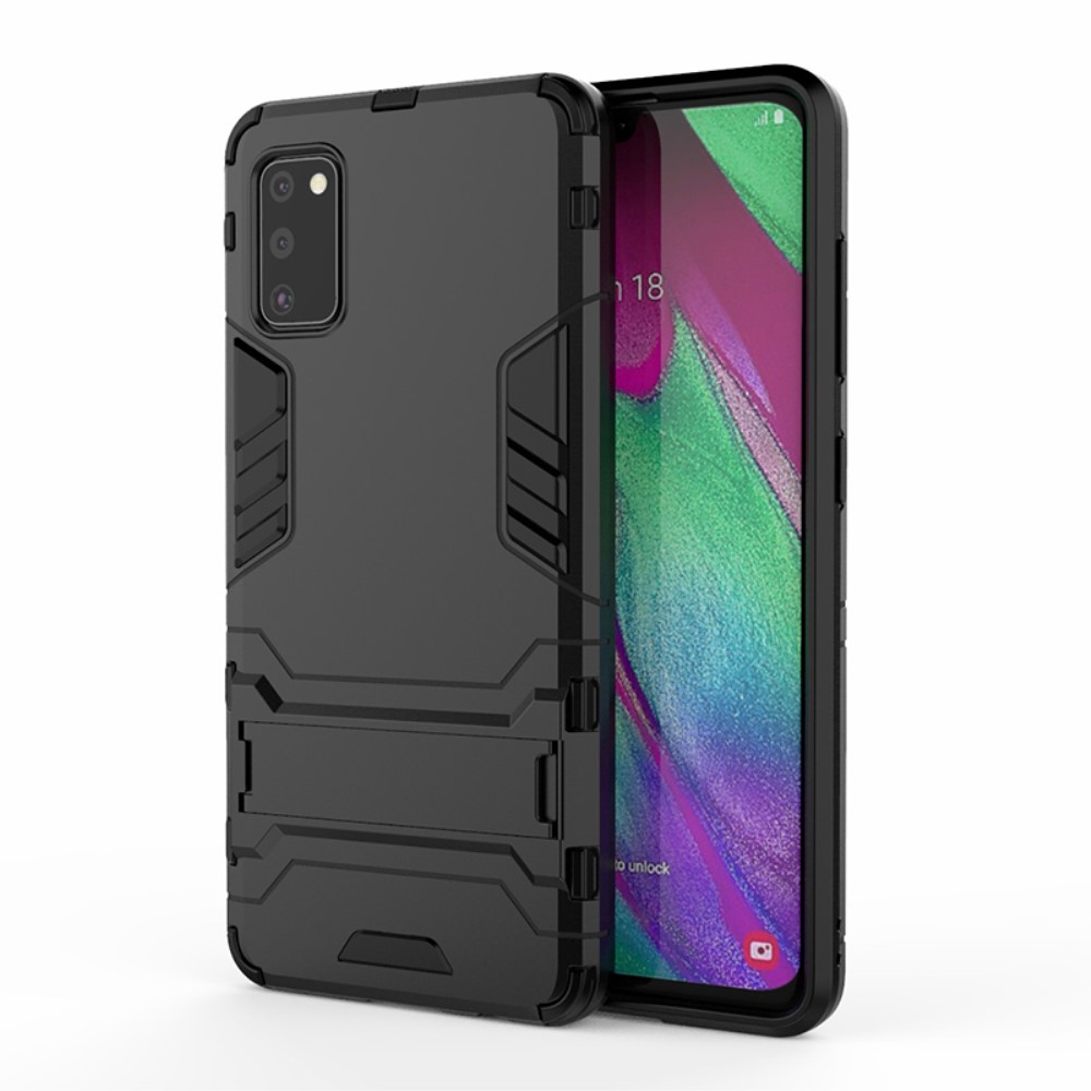  Samsung Galaxy A41 - Hybrid Kickstand Skal - Svart