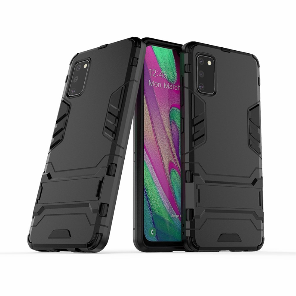 Samsung Galaxy A41 - Hybrid Kickstand Skal - Svart