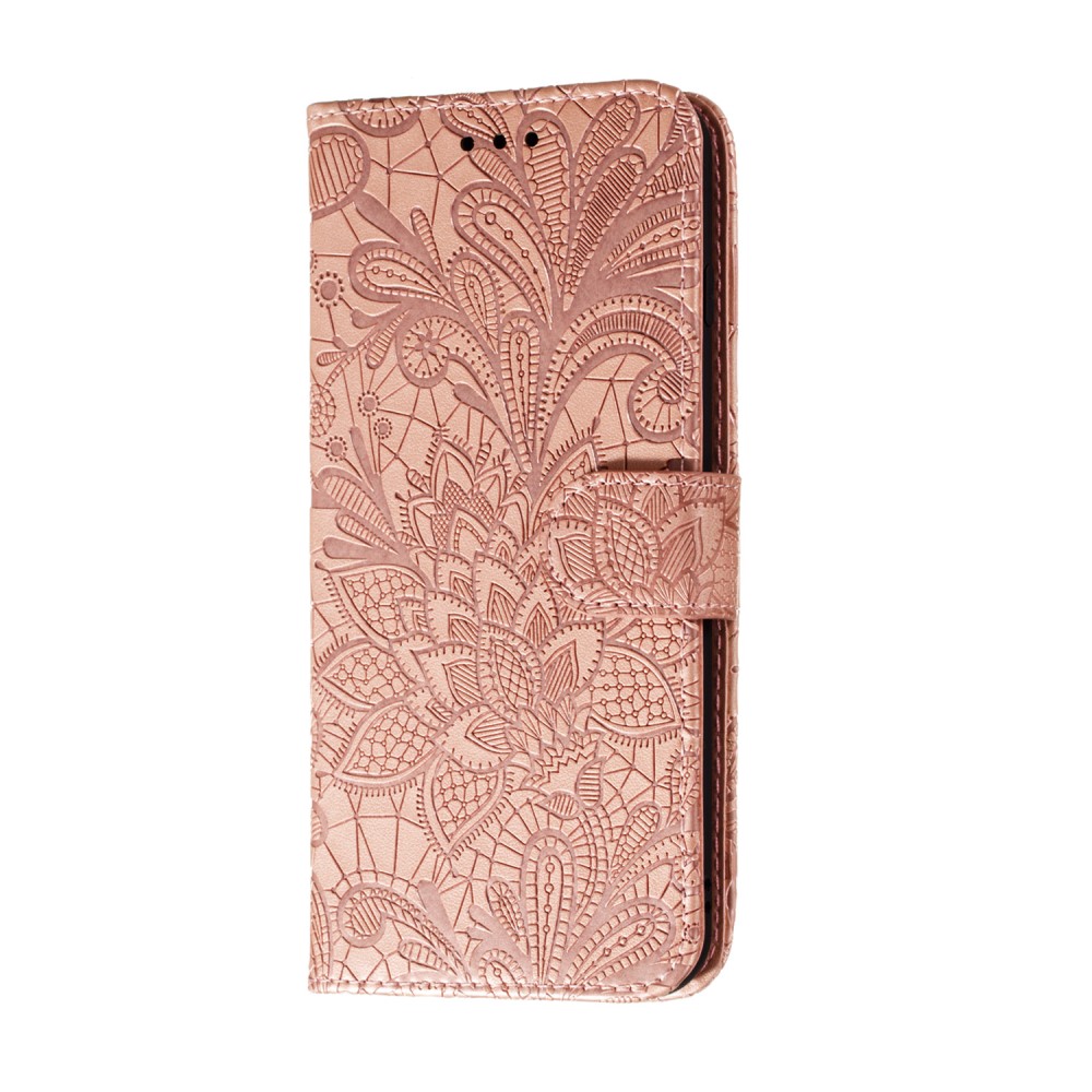  Samsung Galaxy A41 - Flower Plånboksfodral - Roséguld