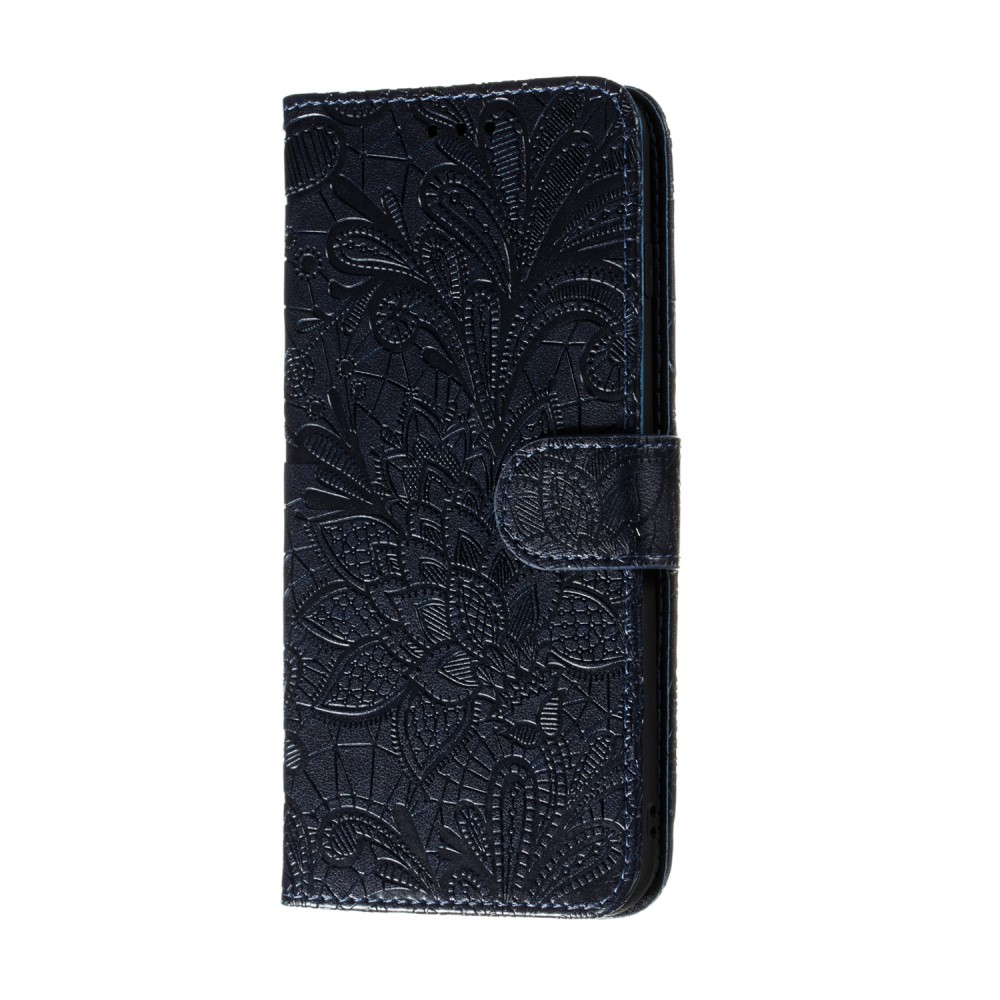  Samsung Galaxy A41 - Flower Plånboksfodral - Mörk Blå
