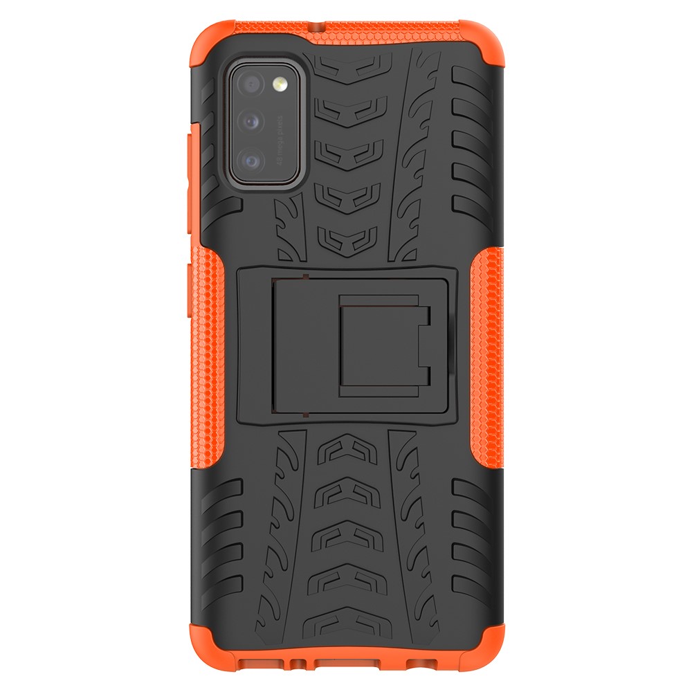  Samsung Galaxy A41 - Ultimata Stöttåliga Skalet med Stöd - Orange