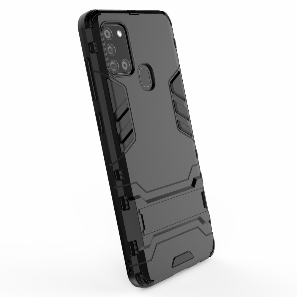  Samsung Galaxy A21s - Hybrid Kickstand Skal - Svart