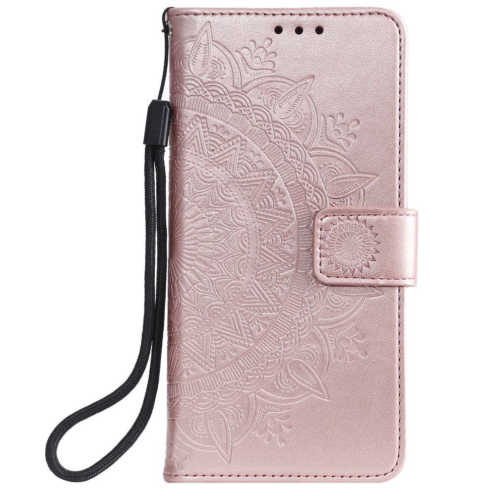  Samsung Galaxy A21s - Mandala Plånboksfodral - Roséguld