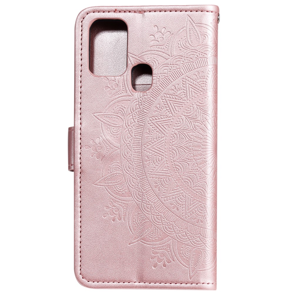  Samsung Galaxy A21s - Mandala Plånboksfodral - Roséguld
