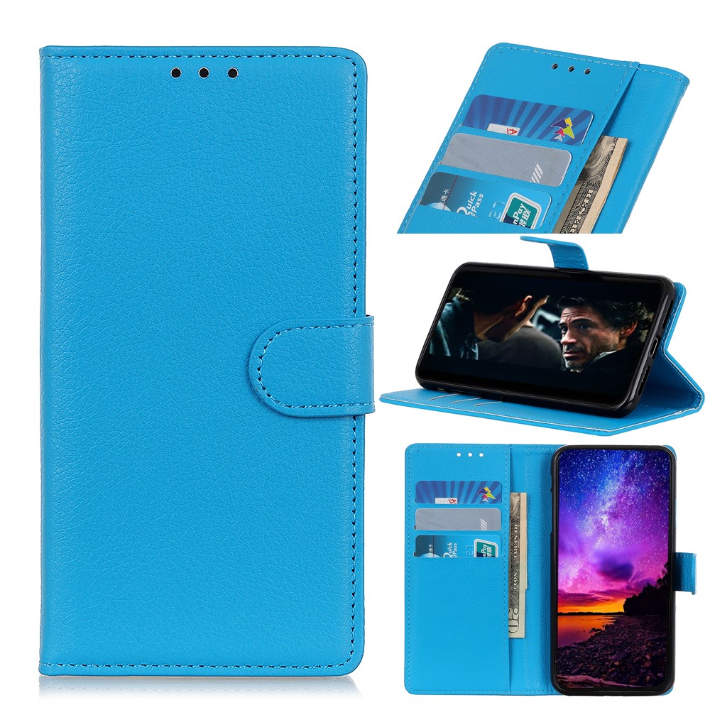  Sony Xperia L4 - Litchi Plånboksfodral - Blå