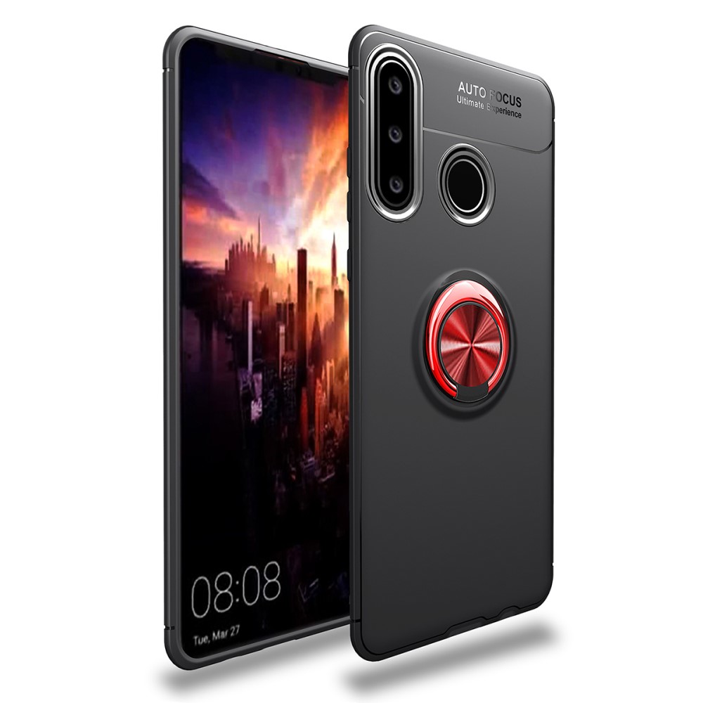  Huawei P40 Lite E - Ring Skal - Svart/Röd