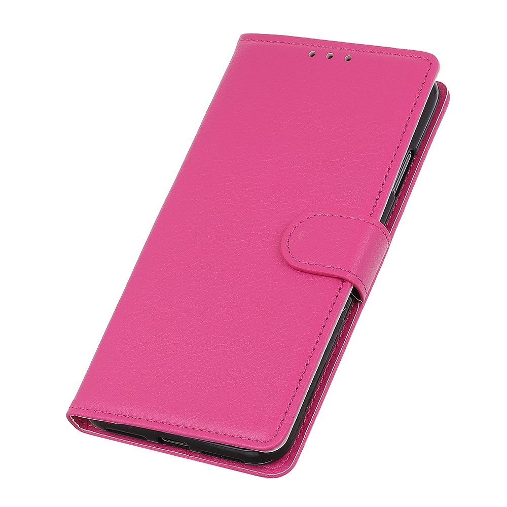  Huawei P40 Lite E - Litchi Plånboksfodral - Rosa