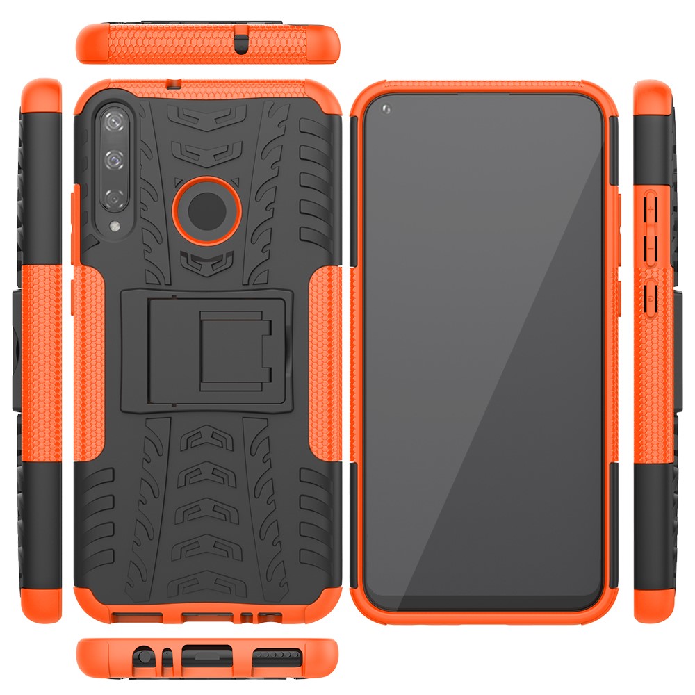  Huawei P40 Lite E - Ultimata Stöttåliga Skalet med Stöd - Orange