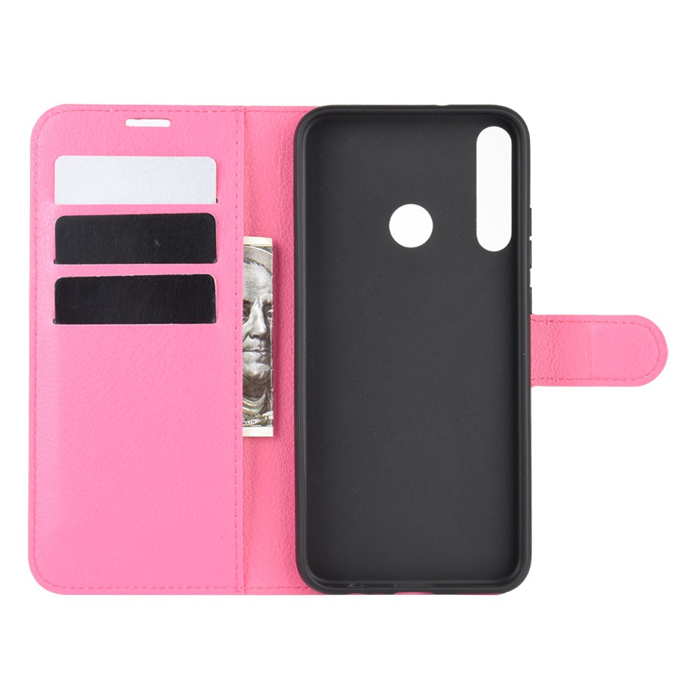  Huawei P40 Lite E - Litchi Plånboksfodral - Rosa