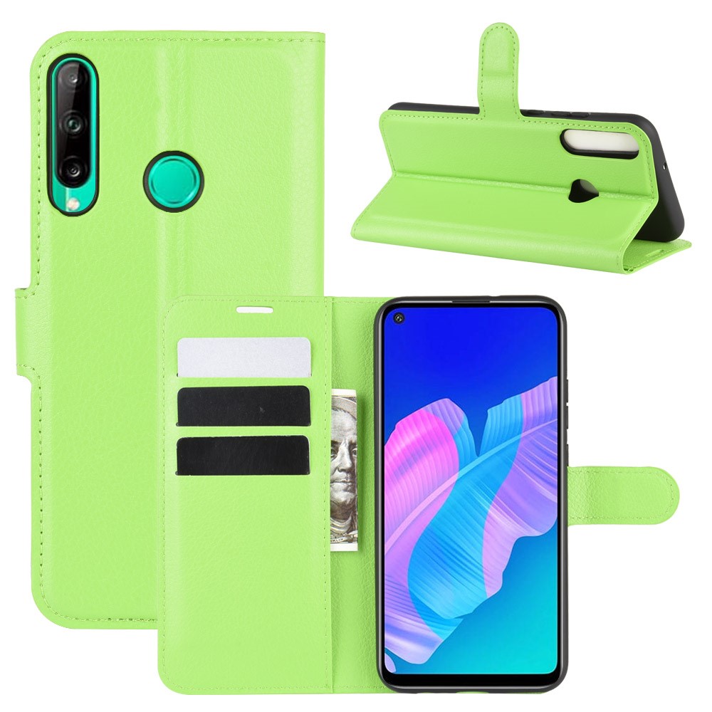  Huawei P40 Lite E - Litchi Plånboksfodral - Grön