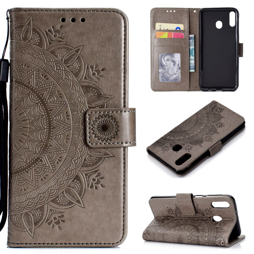  Huawei P40 Lite E - Mandala Plånboksfodral - Grå