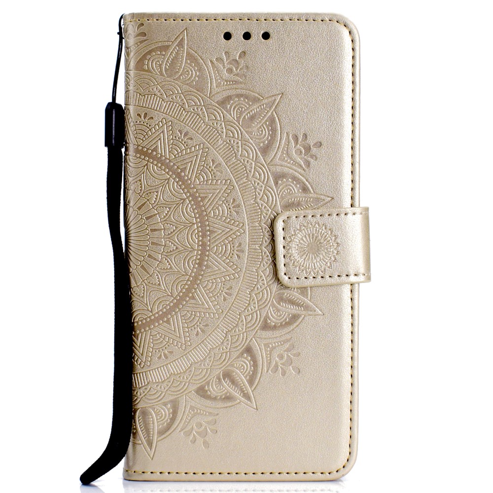  Huawei P40 Lite E - Mandala Plånboksfodral - Guld