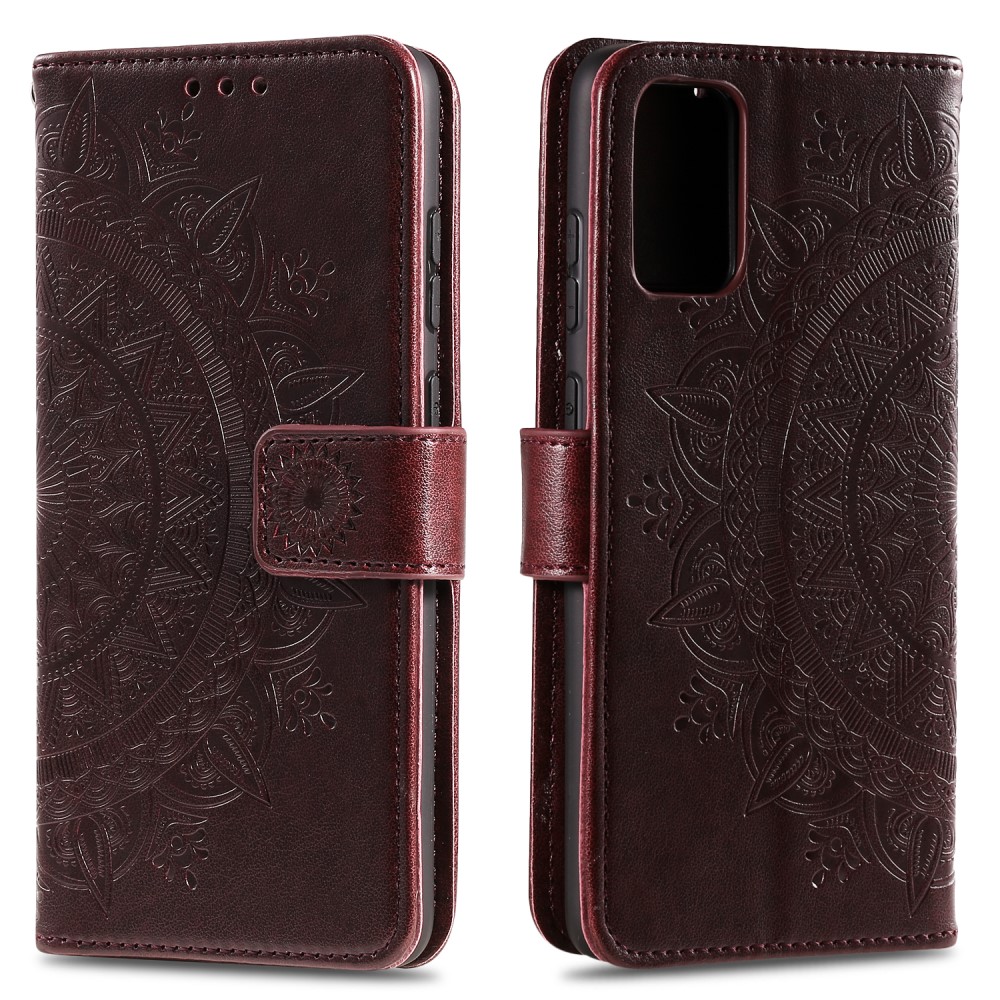  Huawei Y5p - Mandala Plånboksfodral - Mörk Brun