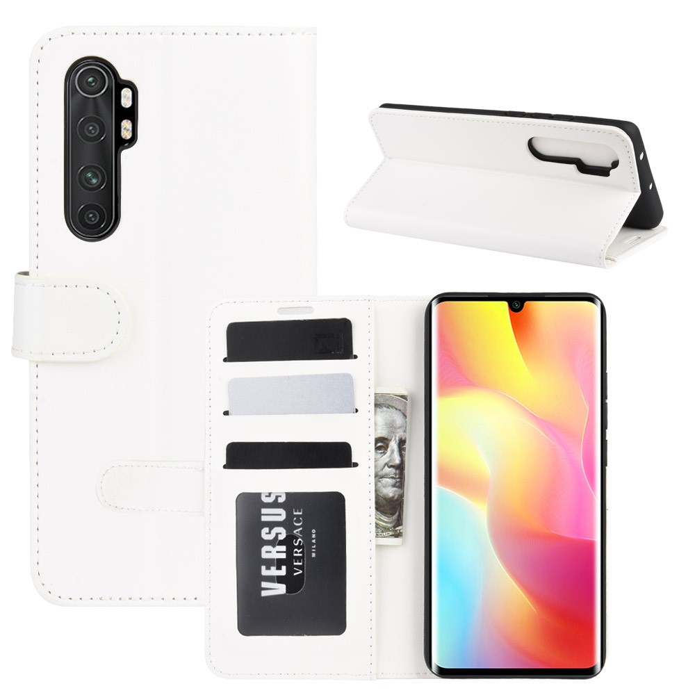  Xiaomi Mi Note 10 Lite - Crazy Horse Plånboksfodral - Vit