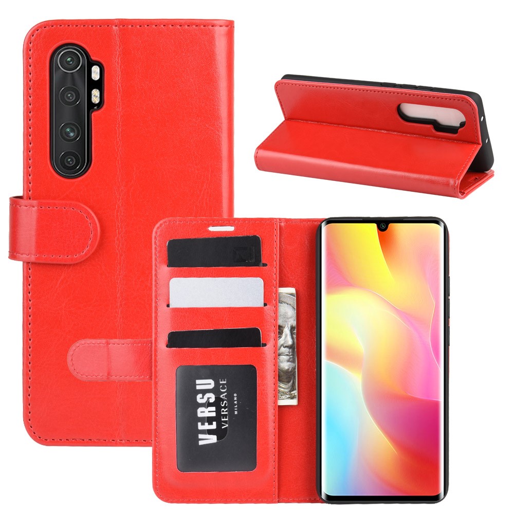  Xiaomi Mi Note 10 Lite - Crazy Horse Plånboksfodral - Röd