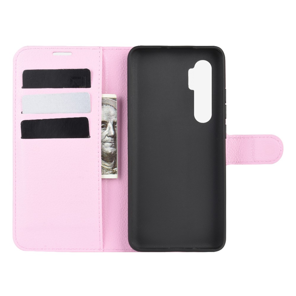  Xiaomi Mi Note 10 Lite - Litchi Plånboksfodral - Ljus Rosa