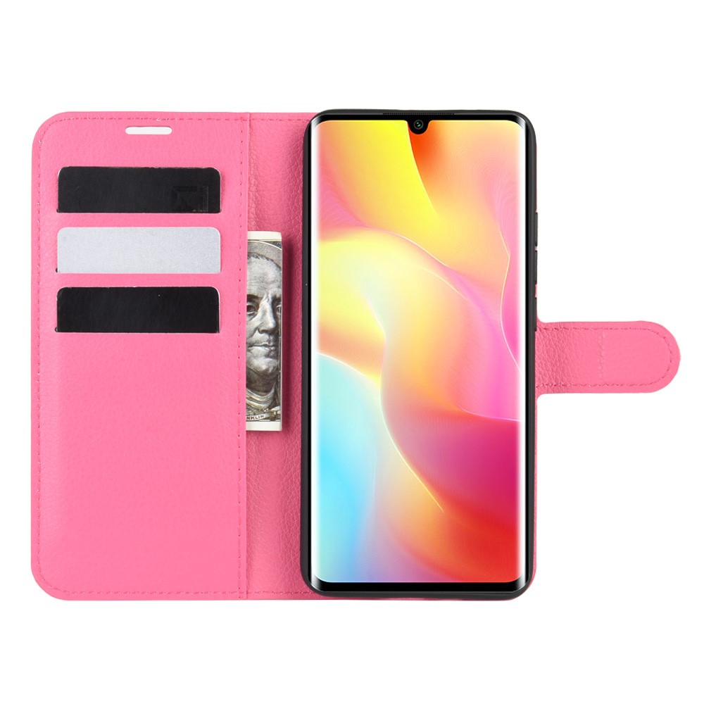  Xiaomi Mi Note 10 Lite - Litchi Plånboksfodral - Rosa