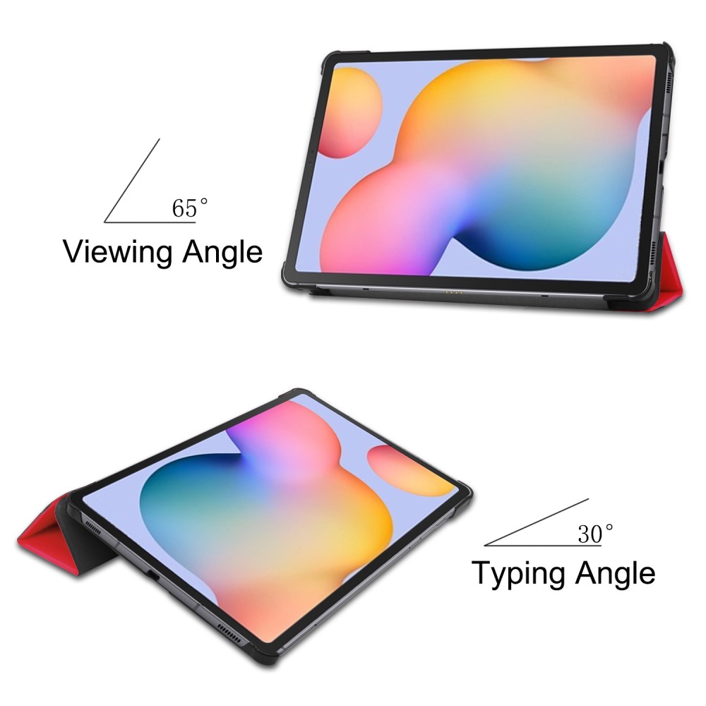  Samsung Galaxy Tab S6 Lite - Tri-Fold Fodral - Röd