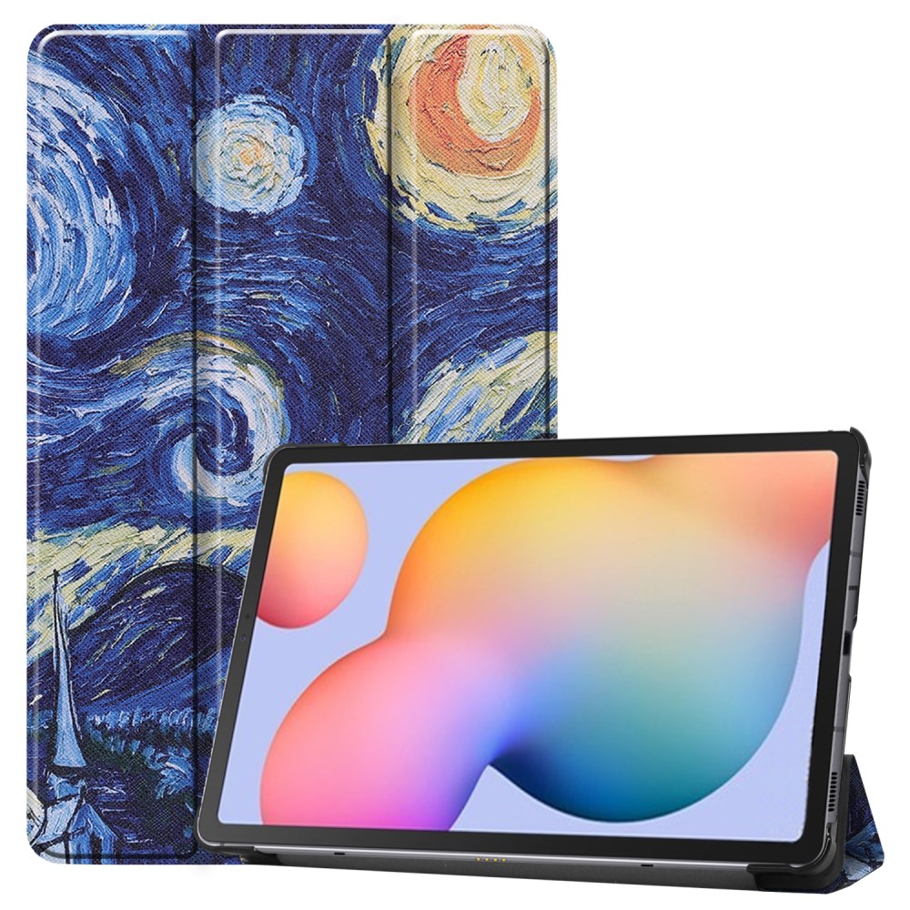  Samsung Galaxy Tab S6 Lite - Tri-Fold Fodral - Brush Painting