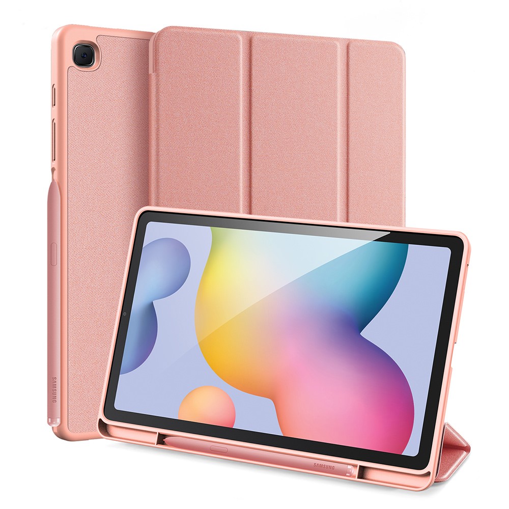 DUX DUCIS Samsung Galaxy Tab S6 Lite - DUX DUCIS Domo Tri-Fold Fodral - Roséguld