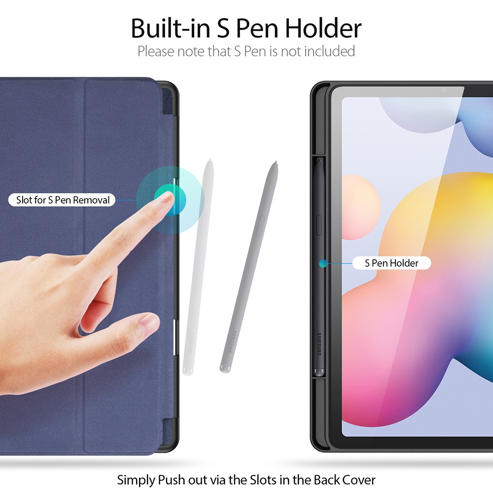 DUX DUCIS Samsung Galaxy Tab S6 Lite - DUX DUCIS Domo Tri-Fold Fodral - Blå
