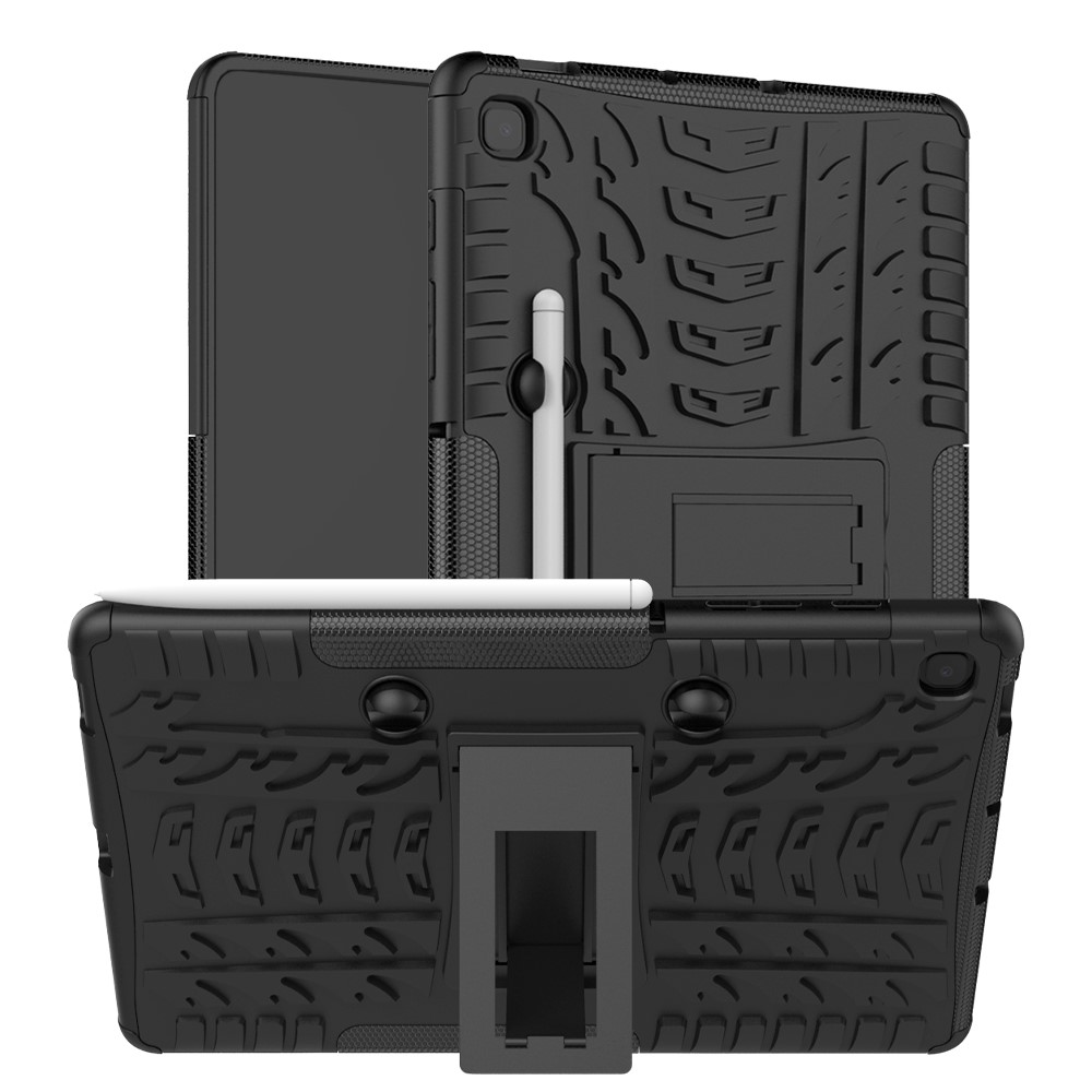  Samsung Galaxy Tab S6 Lite Skal Rugged Kickstand Armor Svart
