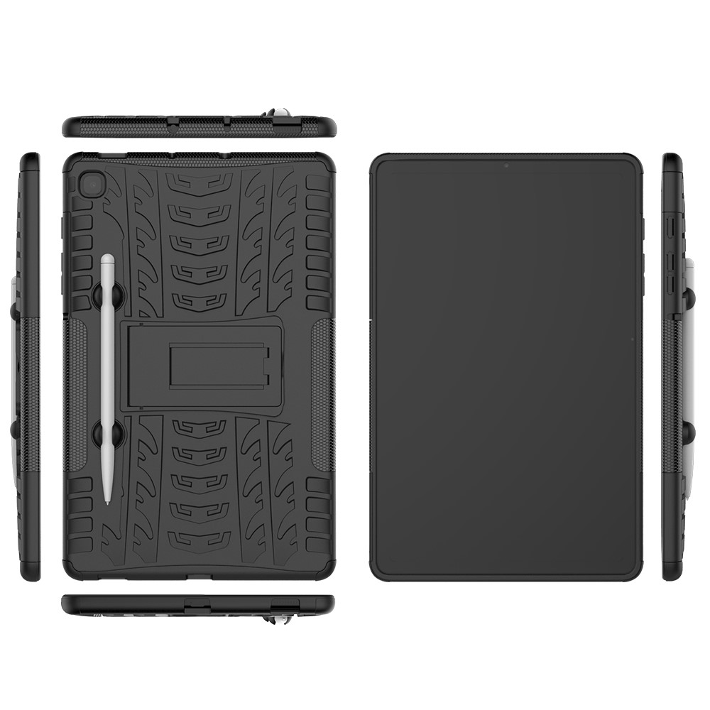  Samsung Galaxy Tab S6 Lite Skal Rugged Kickstand Armor Svart