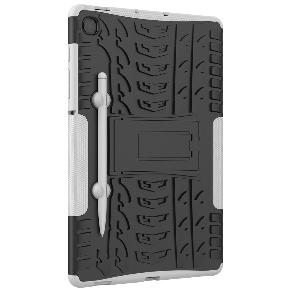  Samsung Galaxy Tab S6 Lite Skal Rugged Kickstand Armor Vit