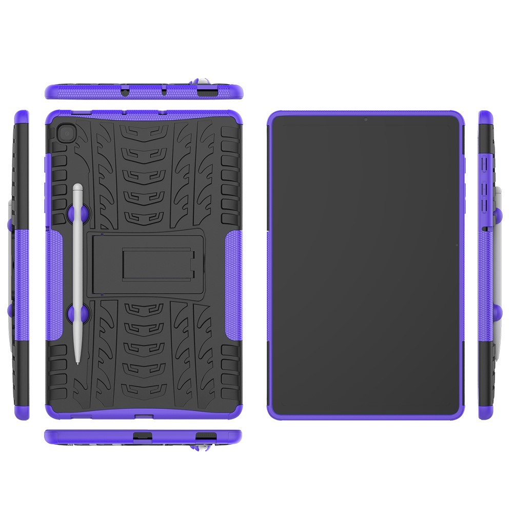  Samsung Galaxy Tab S6 Lite Skal Rugged Kickstand Armor Lila