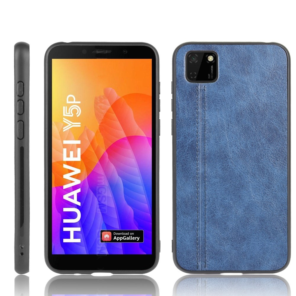  Huawei Y5p - Hybrid Läder Skal - Blå