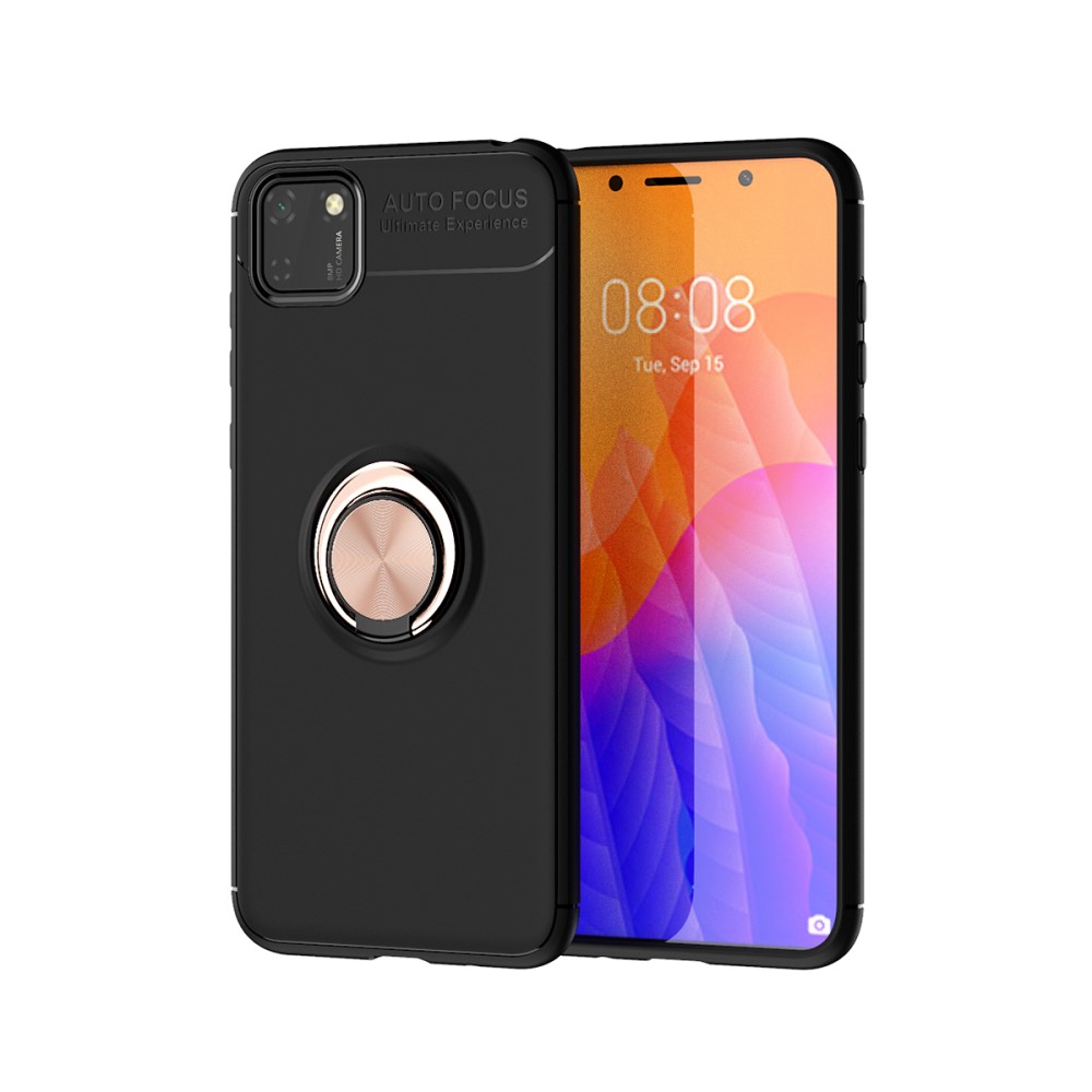  Huawei Y5p - Ring Skal - Svart/Roséguld