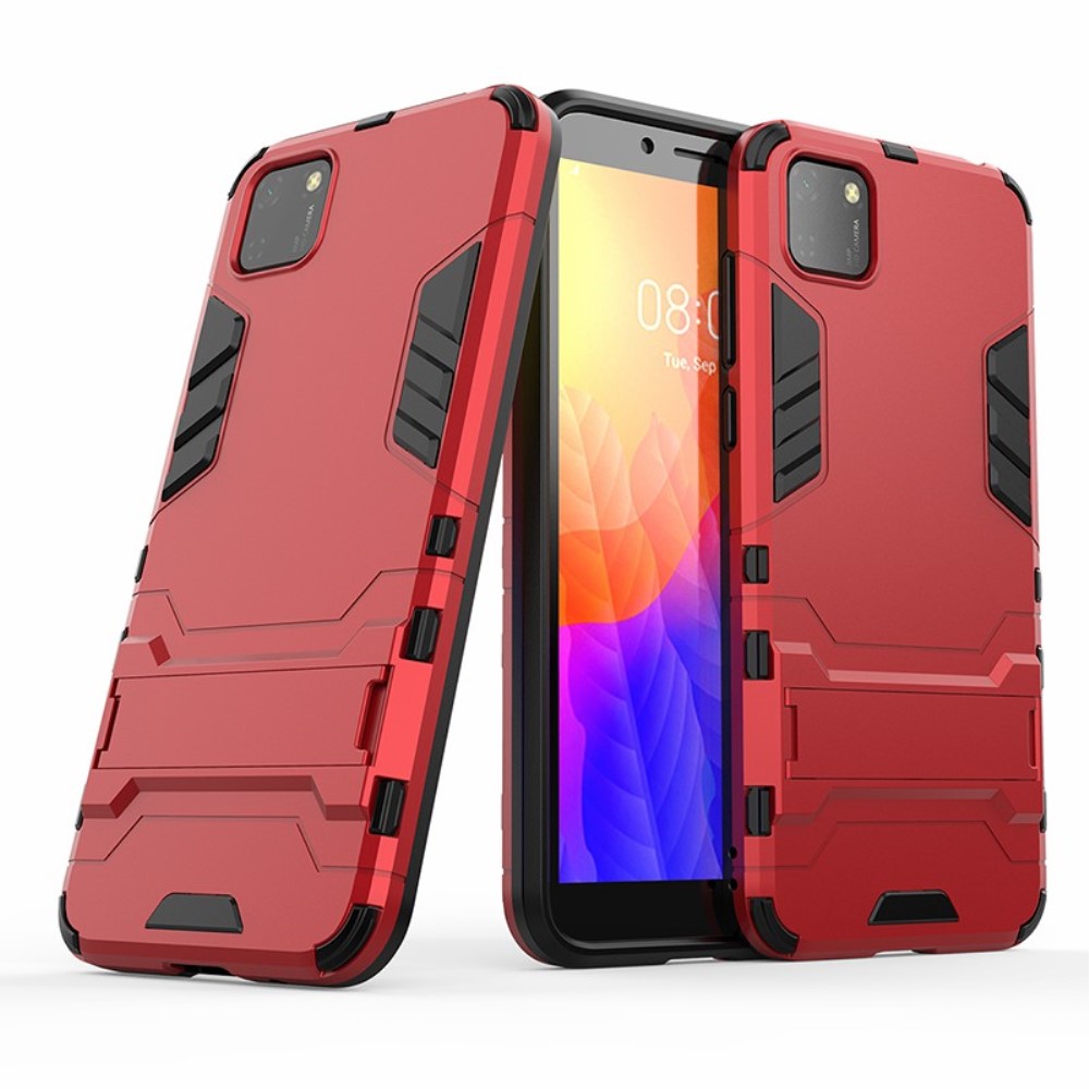  Huawei Y5p - Hybrid Skal med Kickstand - Röd