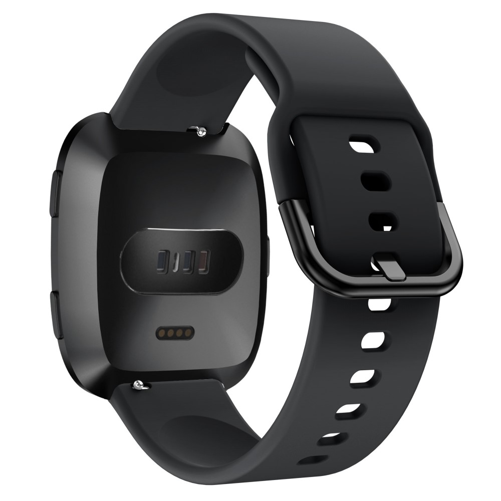  Silikon Armband Fitbit Versa/Versa 2 - Svart