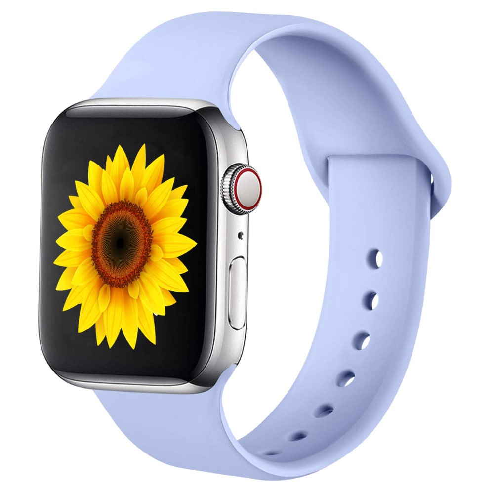  Silikon Armband Apple Watch 42/44/45/46/49 mm Ljus Blå