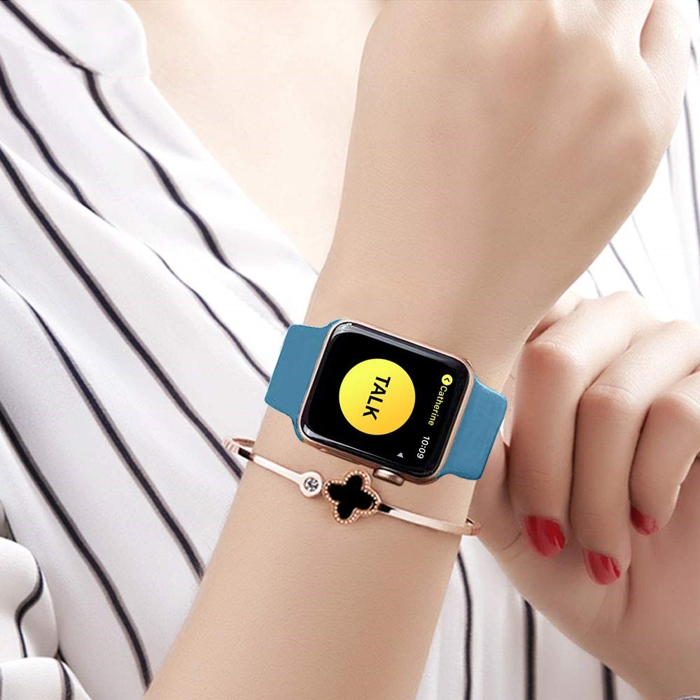  Silikon Armband Apple Watch 42/44/45/46/49 mm Blå