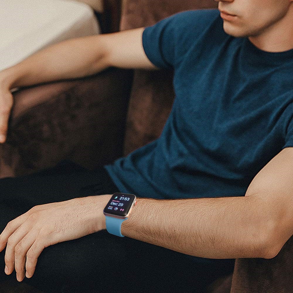  Silikon Armband Apple Watch 42/44/45/46/49 mm Blå