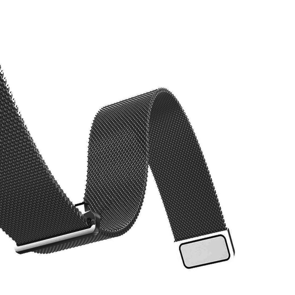  Milanese Loop Metall Armband För Smartwatch - Svart (22 mm)