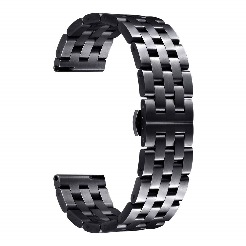  Lyxigt Metallarmband I Rostfritt Stål - Svart (22mm)