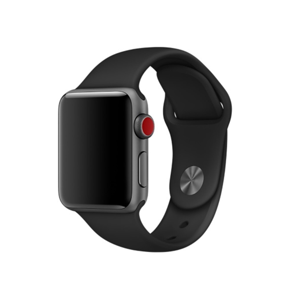  Silikon Armband Apple Watch 42/44/45/46/49 mm Svart (M/L)