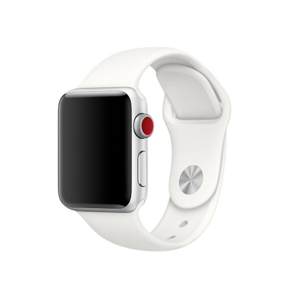  Silikon Armband Apple Watch 42/44/45/46/49 mm Vit (M/L)